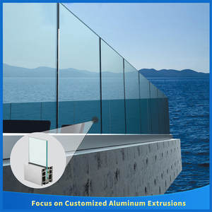 โรงงานผลิตราวบันไดกระจกแบบไร้กรอบ ระเบียงอะลูมิเนียมพร้อมฐานสำหรับระเบียง บันได และเฉลียง - Product Image 1