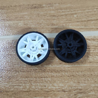 Jouet robot voiture intelligent DIY, jantes en plastique 2,5*45 mm avec pneus en caoutchouc souple pour accessoire de jouet éducatif STEM