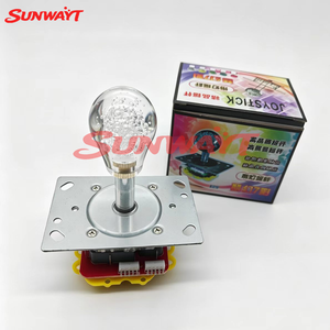 Precio al por mayor: Joystick de arcade de 5 pulsadores iluminado de 7 colores intermitentes de 12V para máquinas de juegos de garras y peces - Product Image 2