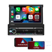 Unidad Principal Universal con Pantalla Táctil Capacitiva de 7 Pulgadas, Carplay Inalámbrico, Android Auto, Estéreo para Auto de Un Solo DIN, 4 GB de RAM