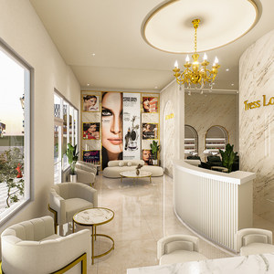 Ensembles <span class=keywords><strong>de</strong></span> meubles personnalisés pour salons <span class=keywords><strong>de</strong></span> coiffure, d'onglerie et <span class=keywords><strong>de</strong></span> beauté |   Miroirs éclairés par LED |   Conception <span class=keywords><strong>de</strong></span> <span class=keywords><strong>salon</strong></span> 3D et solutions d'aménagement clés en main - Product Image 2