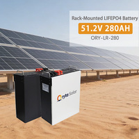 Batterie LiFePO4 ORYTA M16S280BL-U 51.2V 15kWh à montage en rack avec équilibrage automatique des cellules RS485 CAN pour stockage solaire ESS