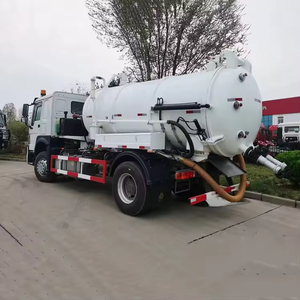 Camion-citerne d'<span class=keywords><strong>aspiration</strong></span> des eaux usées SINOTRUK HOWO 4X2 manuel diesel léger de haute qualité, 10 m, <span class=keywords><strong>pompe</strong></span> à vide, 351-450 ch, norme d'émission Euro 2 - Product Image 5