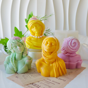 J10-387 regalo di festa della mamma 3D femmina candela stampo in Silicone per la creazione di torte candele - Product Image 1