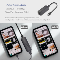 Adaptateur convertisseur SDAPO GP2C5V DC/OUT PoE vers USB C, convertit le PoE en sortie 5V/2A Type-C Gigabit PoE vers USB-C