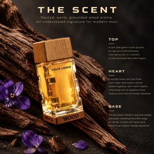 Parfum pour homme de qualité supérieure, chaud, boisé, longue tenue, symbolisant l'intégration, senteur bois de cèdre, vétiver, violette. - Product Image 3