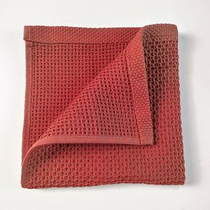 Chiffon de nettoyage gaufré à bords roulés double usage, tampons à récurer en coton absorbant, forme carrée, pour essuyage humide et sec de table de cuisine - Product Image 3