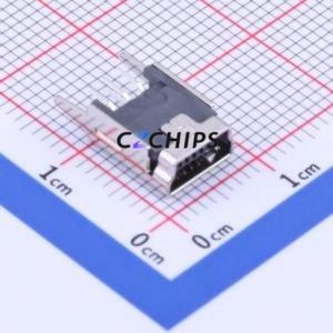 KH-MINI-DIP180-5P-Cu USB Connector Through hole Component (THT) Connector Mini-B USB 2.0 Female Through Hole - Product Image 1