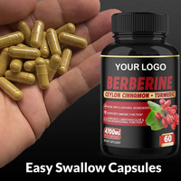 Capsules de chlorhydrate de berbérine, compléments de berbérine, soutient l'immunité, capsules de berbérine