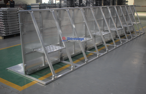 מחסום קהל מאלומיניום, מחסום Mojo, מחסום בקרת קהל, גדר פלדה בצבע ירוק-ירוק, בטיחות, חיצוני, פסטיבל מוזיקה, קונצרט - Product Image 5