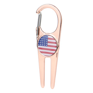 <b>Golf</b> Ball Fork Zinc Alloy Portable With Hook Epoxy Resin Mark For <b>Golf</b> Gear - Product Image 4