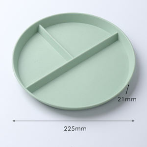 Riutilizzabile personalizzato ecologici a microonde lavabile per lavastoviglie 3 vano diviso in plastica per piatti per il controllo della paglia di grano - Product Image 6