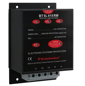 Three-Phase LED Indicator Full Protection Surge Lightning Thunder Protection Device Box With Built Fuse