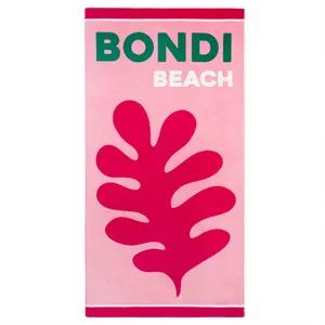 China 100% Cotton cut velour print custom beach towels custom Foldable sand free Pool Towel Beach Towel