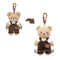 Porte-clés en peluche personnalisé sur mesure, style anime, fabriqué par un fabricant de jouets professionnel