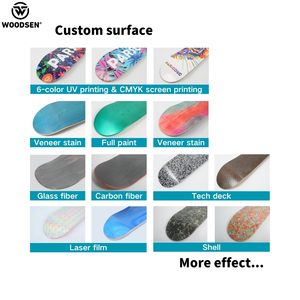 WOODSEN <span class=keywords><strong>Surfskate</strong></span> Complet Personnalisé, Planche en Érable Canadien 7 Plis, Trucks à Ressort 70 x 51 MM, Roues 88A, Portable, Haute Vitesse - Product Image 4