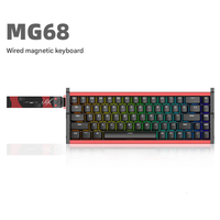IROK MG68 clavier de commutateur magnétique à corps en alliage d'aluminium complet 65% TKL échange à chaud RGB programmable clavier de jeu filaire à faible latence