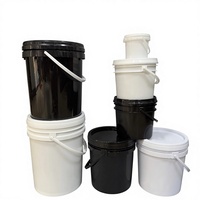 Harga Pabrik Ember Cat Bulat 10L Ramah Lingkungan Kedap Udara Bahan Baku 100% pp Food Grade dengan Tutup dan Pegangan