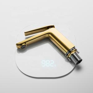 Robinet de salle de bain, eau chaude et froide, couleur or, robinet en laiton pour hôtel, prix avantageux, robinet d'eau, mélangeur de bain et de douche - Product Image 4