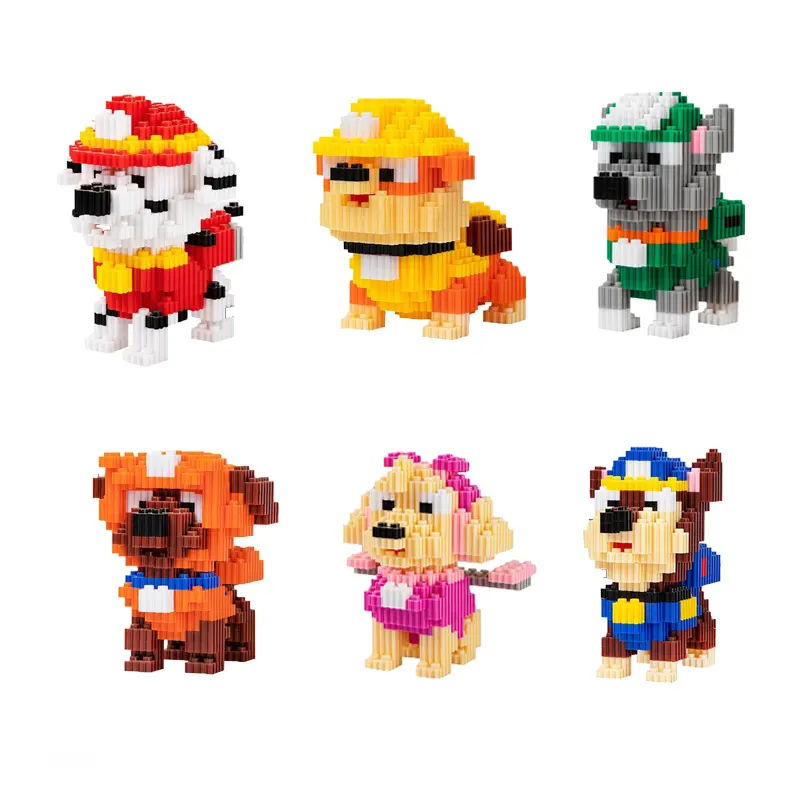 Собака, мультяшная Коллекция аниме, собранные алмазные мини-фигурки, игрушки, кирпичи, набор строительных блоков, кирпичные Минифигурки