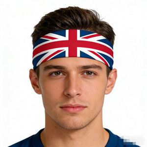 Diadema Deportiva Transpirable de Poliéster con Diseño de Bandera Unisex para Niños, Accesorios para el Cabello de Moda, Venta al Por Mayor - Product Image 1