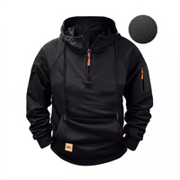 Sweat à capuche zippé pour homme, populaire au printemps et en automne, multi-poches, sport et loisirs, livraison directe d'usine