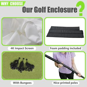 Recinto de pantalla de impacto de golf al aire libre de entrenamiento inmersivo retráctil para práctica interior de invierno - Product Image 5