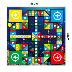 เกมกระดานหมากรุกบิน 2 in 1 แบบหนาสำหรับเด็ก เกมปริศนาขนาดใหญ่สำหรับนักเรียน พร้อมแผ่นรองเล่นหมากรุก - Product Image 5