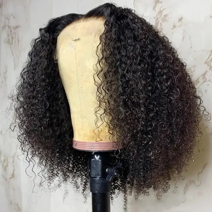 Hat Wigs Human Curly Lace Front Cheap Lowest Price 30 Inch 100% 13 × 4 Frontal Female = 天然Women Natural Vietnamese Hair Wig