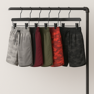 Pantalones Cortos Deportivos 2 en 1 con Logotipo Personalizado, Transpirables, 100% Poliéster, Casuales, Lisos, para Gimnasio, Fitness, Culturismo, con Bolsillos Activos, Sin Costuras - Product Image 1