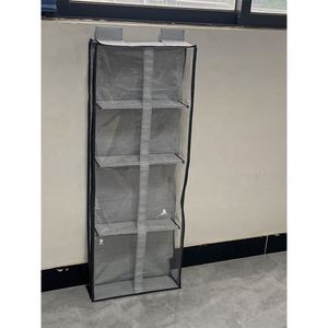 Clear Closet Hanging Handbag Organizer with Zippers Bag Purse <b>Storage</b> Holder Over the Door <b>Space</b> <b>Saving</b> Shelf Pocket - Product Image 3