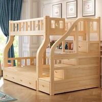 Meubles de chambre à coucher en bois massif, lit superposé pour enfants, économique et abordable, vente directe d'usine, adapté aux familles avec plusieurs enfants