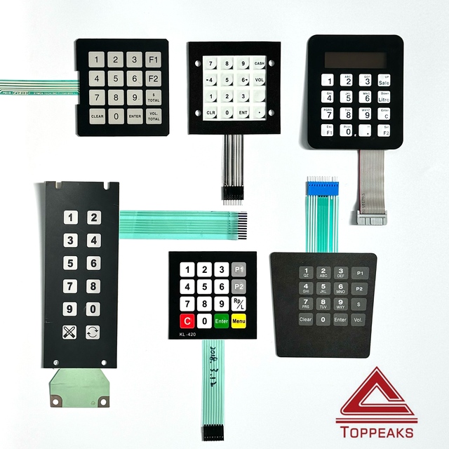 Chinese Membrane Keypad Manufacturer OEM Switch Matrix Numeric Keyboard for Industrial Application