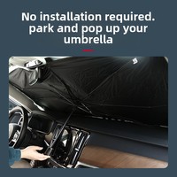 Pare-soleil de voiture pliable en polyester anti-UV, style minimaliste, isolant thermique, portable, extensible, pour pare-brise avant