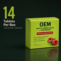 Özel Marka OEM Beyaz Barbunya Özü ve Ahududu Özü Tabletleri 14 Tablet GLA ve Biotin Besin Takviyesi