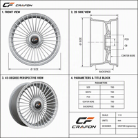 Nouvelles jantes en alliage d'aluminium forgé CF Hubcentric de 18 à 22 pouces, 6x139.7 PCD 95.1 CB pour LC300/LC200 ODM