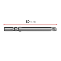 Tournevis cruciforme électrique magnétique PH2 80 longueurs Foret à tige ronde 6mm-Outil de précision