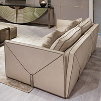 Canapé de luxe sur mesure, canapé en cuir italien haut de gamme, combinaison moderne minimaliste, canapé en cuir de première qualité, peau de vachette