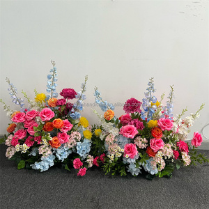 Flor de pasillo artificial 3D para boda Decoración de flores artificiales Boda Flor artificial colorida - Product Image 1