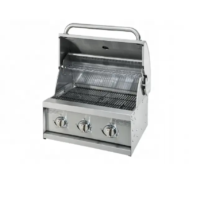 Built-In Gas Grill Với 3 Thép Không Gỉ Đầu Đốt