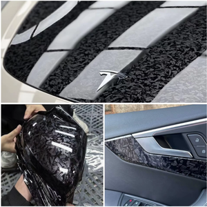 <span class=keywords><strong>Film</strong></span> de protection vinyle effet carbone forgé rouge brillant 1,52*16M PET adhésif, décalcomanie de carrosserie à changement de couleur pour moto et scooter - Product Image 6