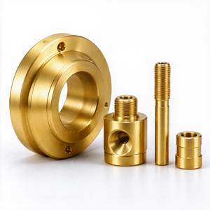 Piezas de latón de alta precisión para torno CNC, manguito de brida mecanizado a medida, conector roscado e inserto de válvula fabricados a partir de muestra o dibujo - Product Image 3