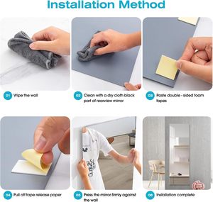 Specchio Infrangibile per Decorazione Murale, Adesivo Personalizzato, Specchio Acrilico Autoadesivo per Soggiorno - Product Image 6