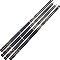 DZ-TZ-A2 Queue de billard en fibre de carbone de technologie noire personnalisée, 58 pouces, pointe de 11,8/12,0/12,5 mm, faible déviation