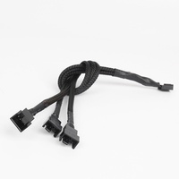 Câble adaptateur répartiteur de ventilateur PWM 4 broches 1-2 pour ventilateur de refroidissement CPU d'ordinateur, câble d'extension d'alimentation prenant en charge le répartiteur de ventilateur de châssis 3 broches 27 cm