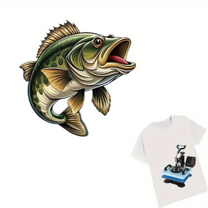 Pegatinas Termoadhesivas Personalizadas con Diseño <span class=keywords><strong>de</strong></span> Boca <span class=keywords><strong>de</strong></span> Bajo Abierta, Ideales para Camisetas, Jeans, Sudaderas, Bolsas <span class=keywords><strong>de</strong></span> Lona, Mochilas y Almohadas - Product Image 2