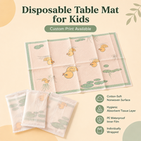 Napperon jetable personnalisé de haute qualité pour enfants, 40 cm de large, longueur réglable, fabriqué en Chine, offre directe usine OEM, boîte personnalisée
