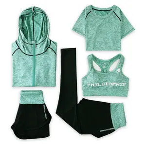 Conjunto feminino esportivo de fitness, novo estilo, roupas para exercícios, corrida, academia, exercícios, atividades ao ar livre, conjunto de yoga