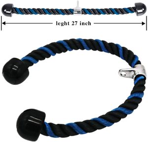 Fixation de câble Triceps, push-up, câble en Nylon noir et bleu, 30mm de longueur, 27 pouces - Product Image 5