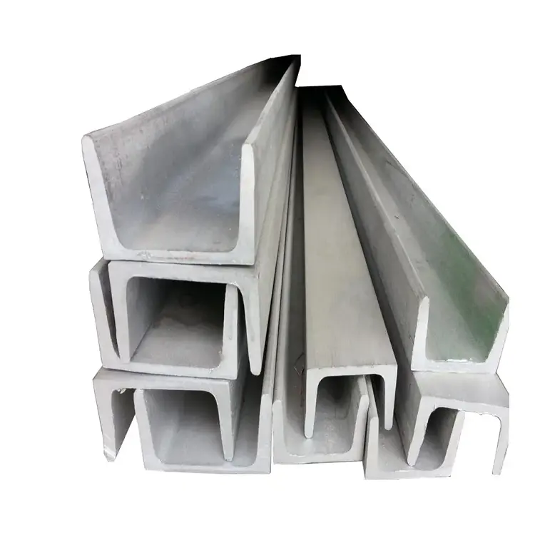 ASTM A36 karbon yapısal çelik profilleri U çelik kanal sıcak haddelenmiş S235JR U C profilleri